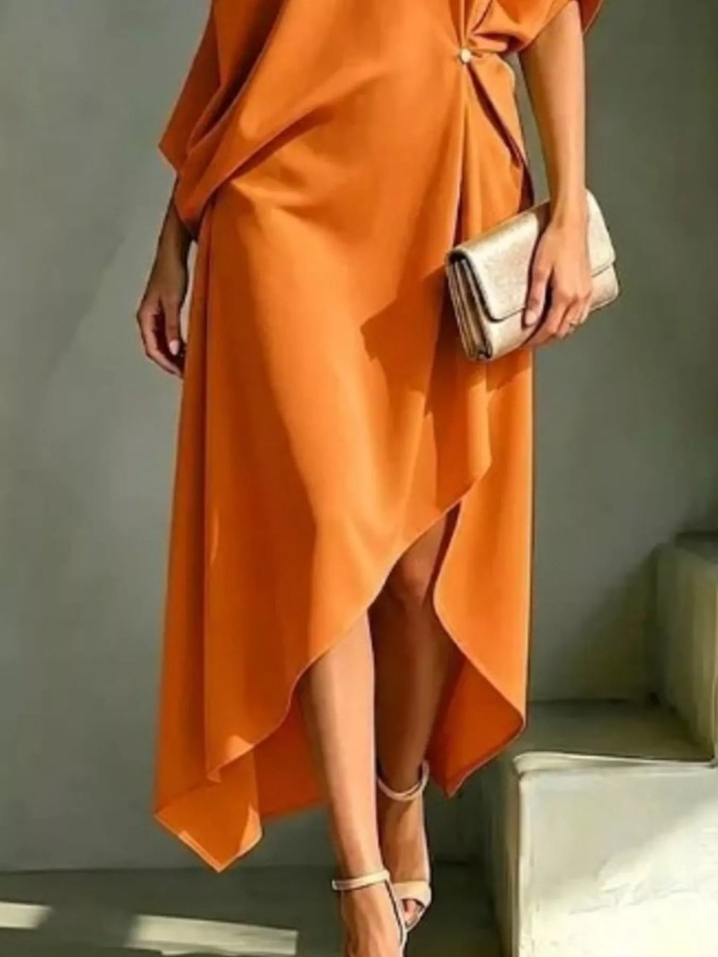 Full Size Asymmetrical One-Shoulder Drape Dress Plus Size