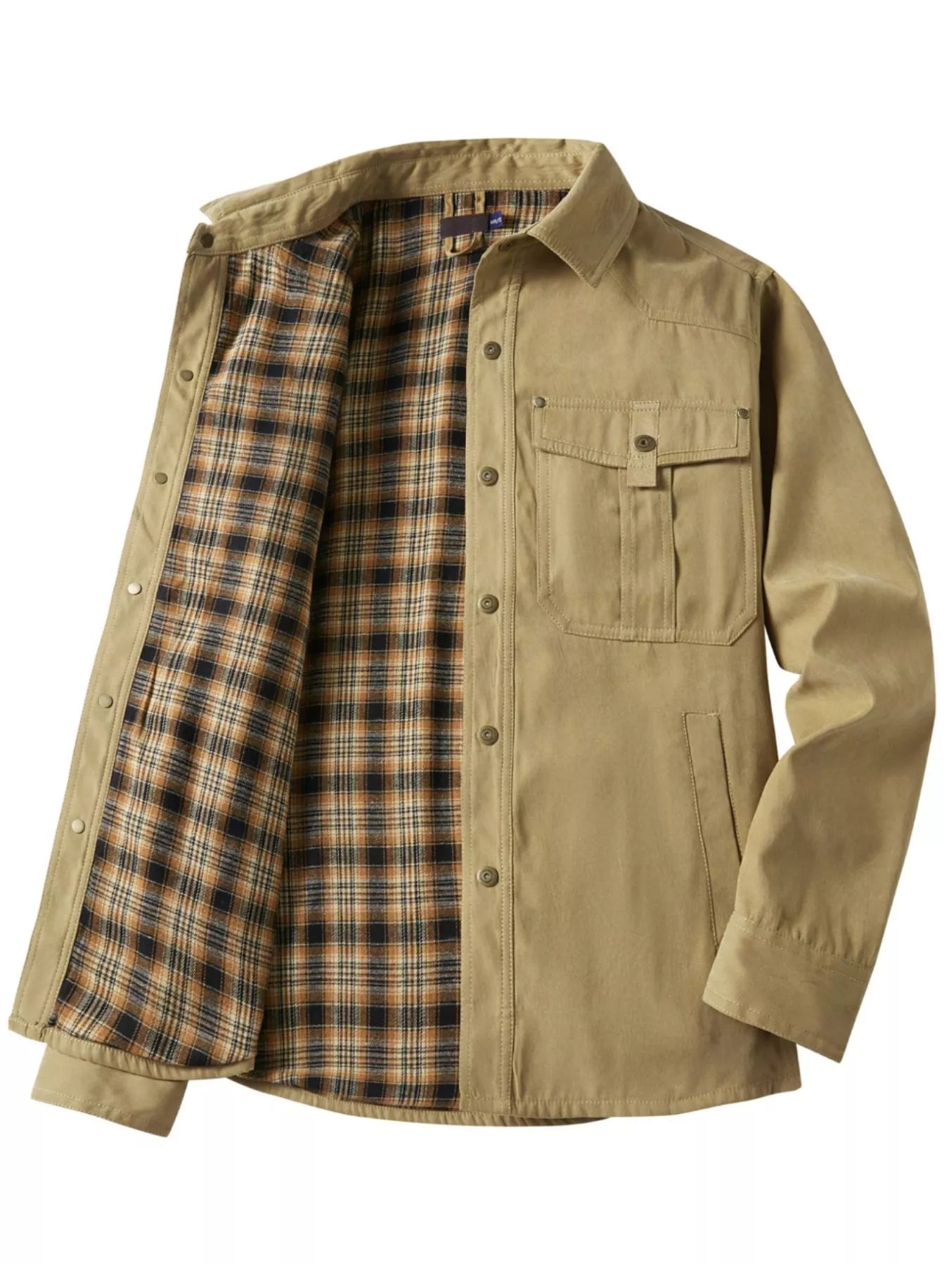Men's Snap Down Long Sleeve Jacket