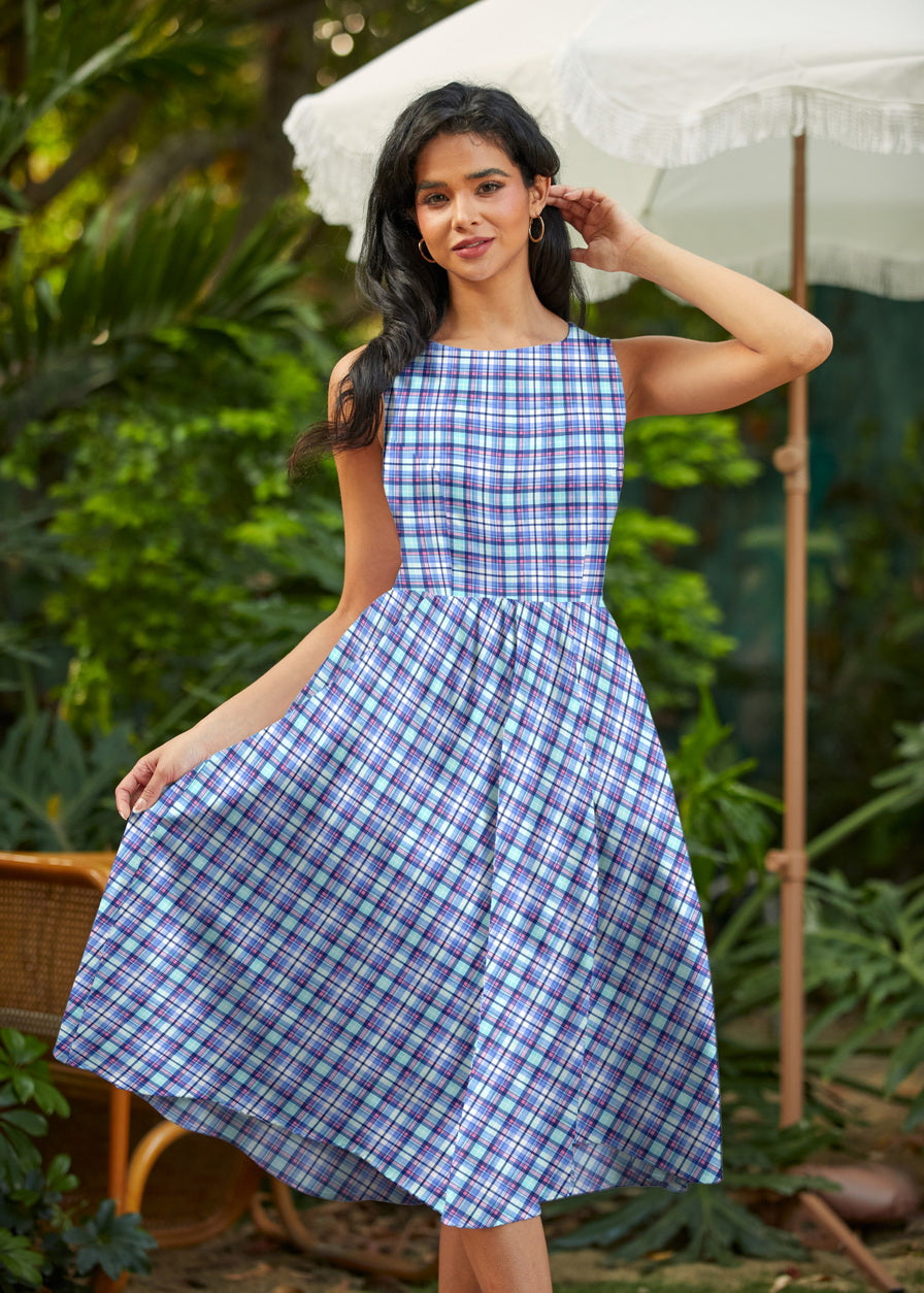 Plaid Midi Dress