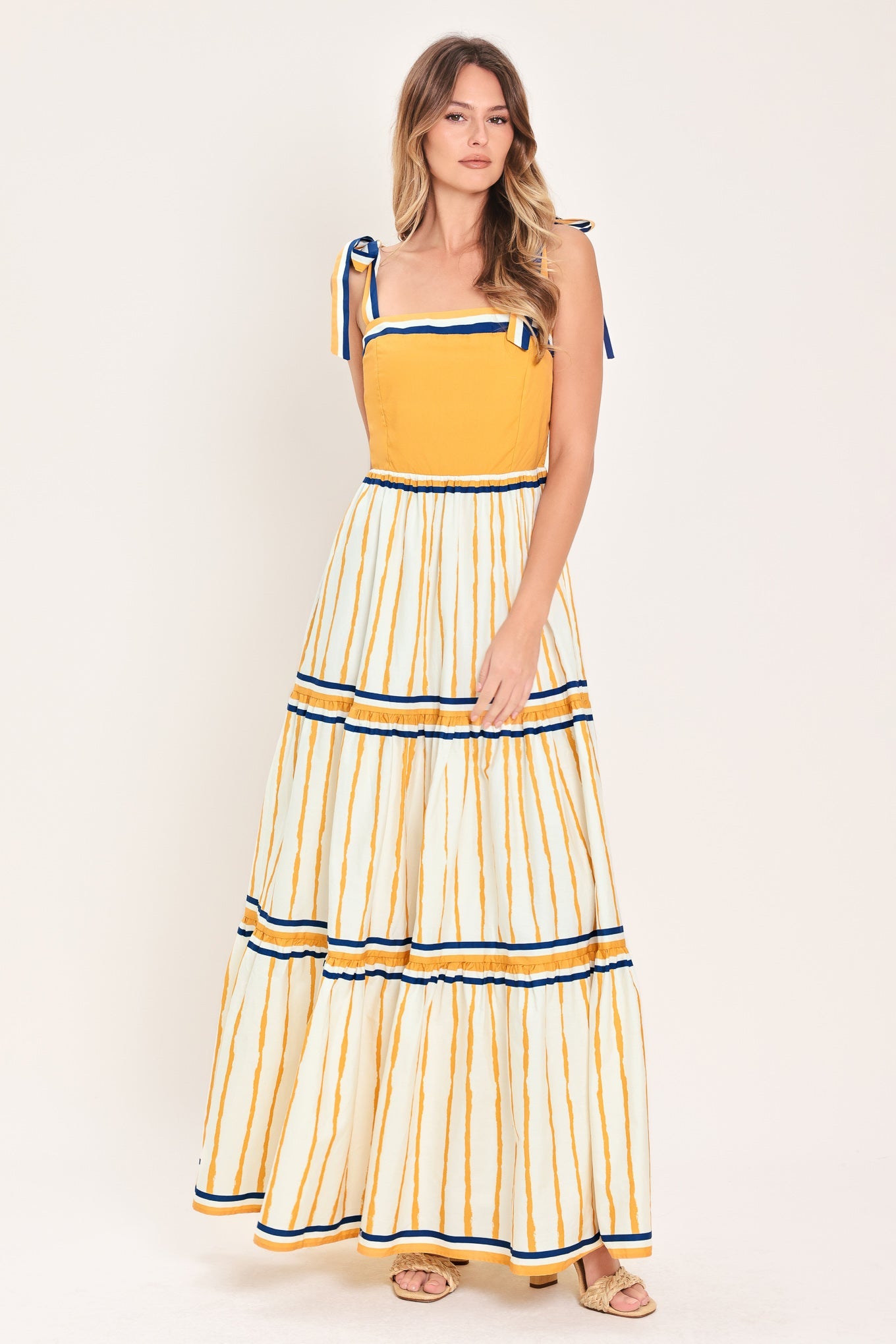 AMALFI SUNKISSED WOVEN MAXI DRESS