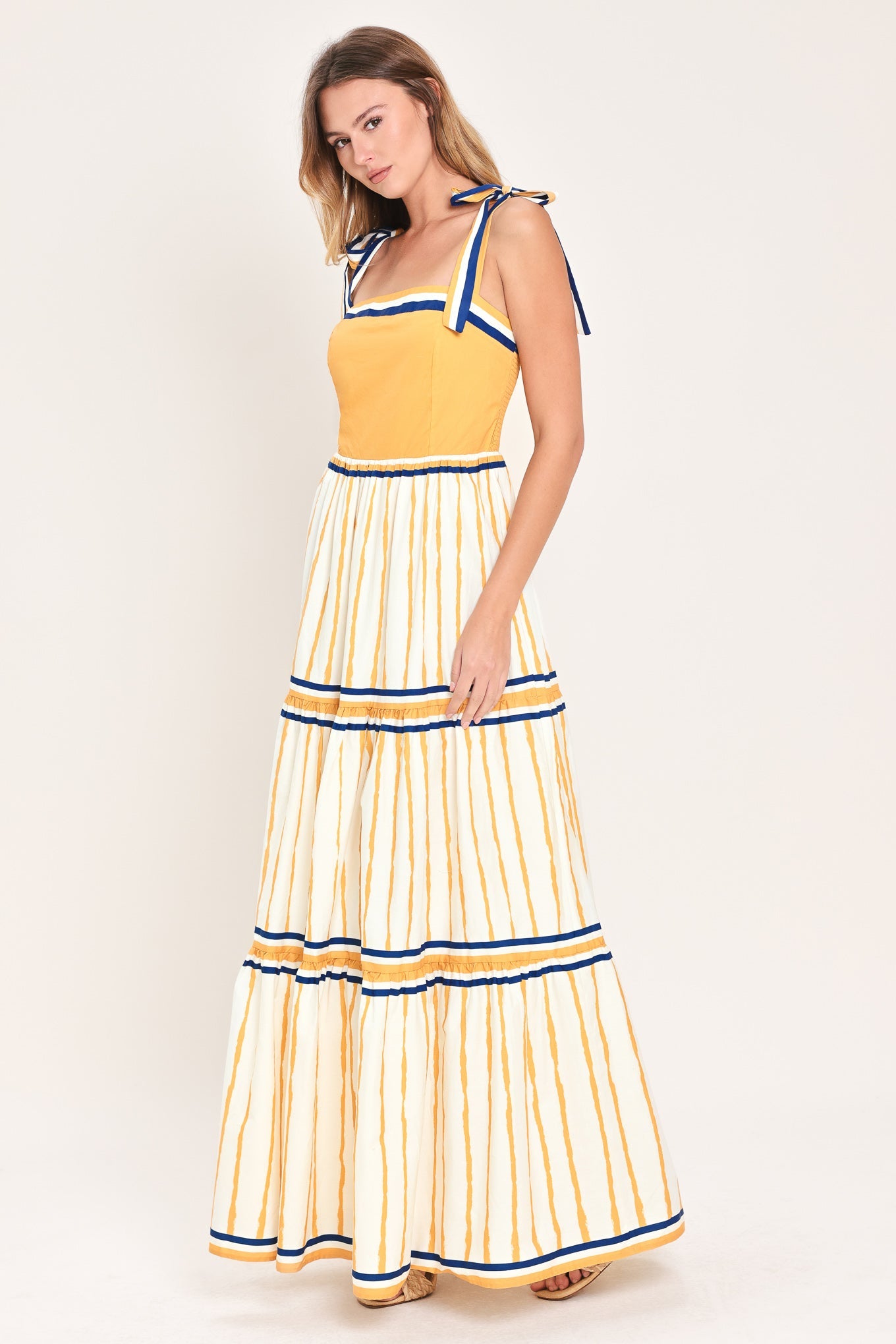 AMALFI SUNKISSED WOVEN MAXI DRESS